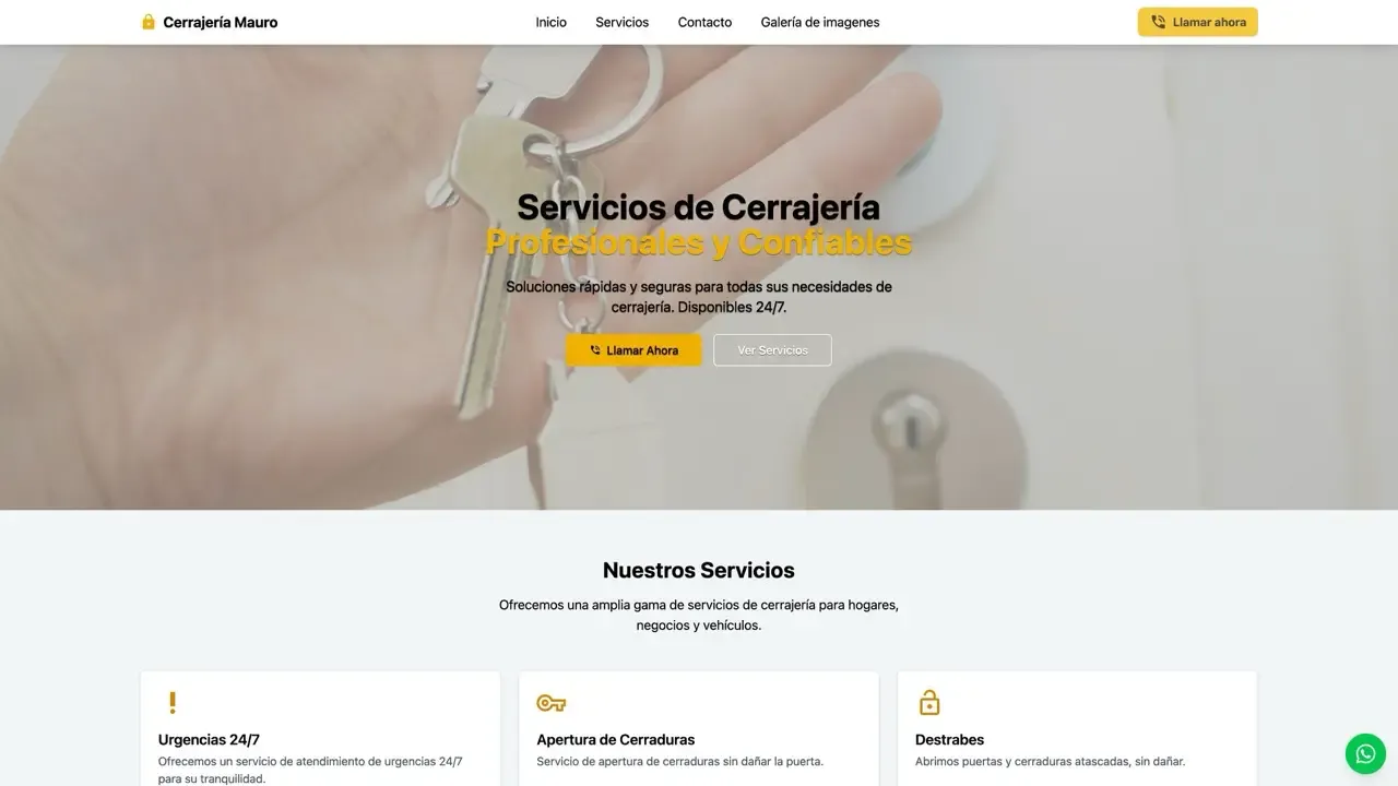 Web Cerrajería Mauro